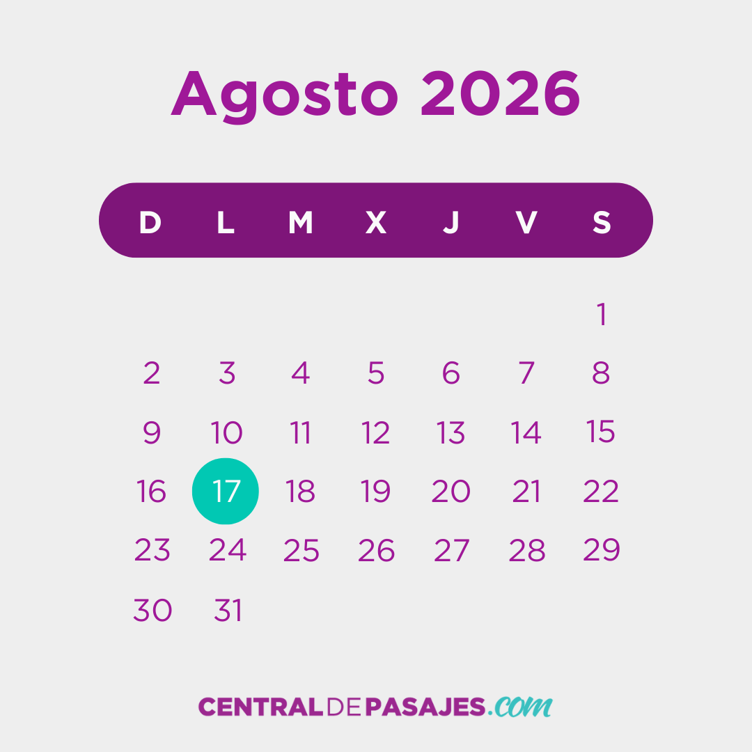 Feriados de Agosto 2026